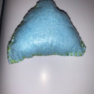 Handmade Blue Felt Pillow